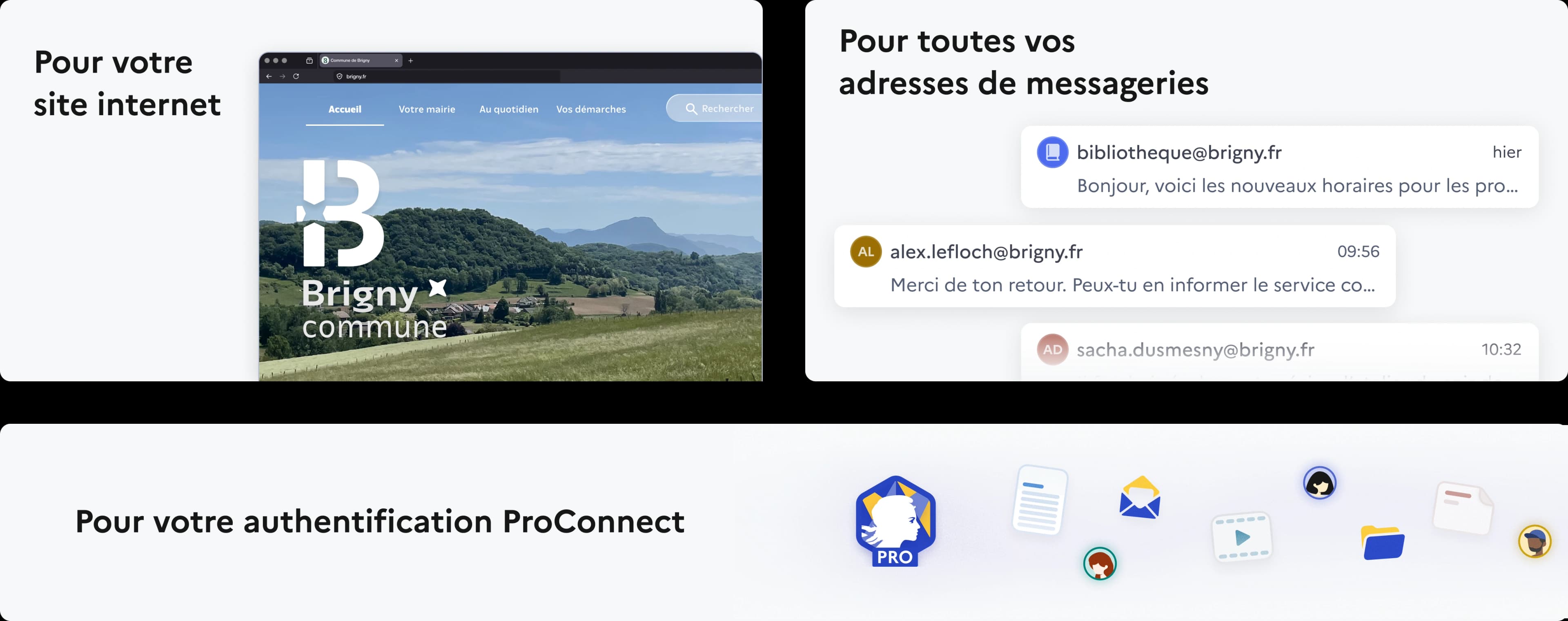 Le service Domaines, avec la recherche d’un nom de domaine pour la collectivité